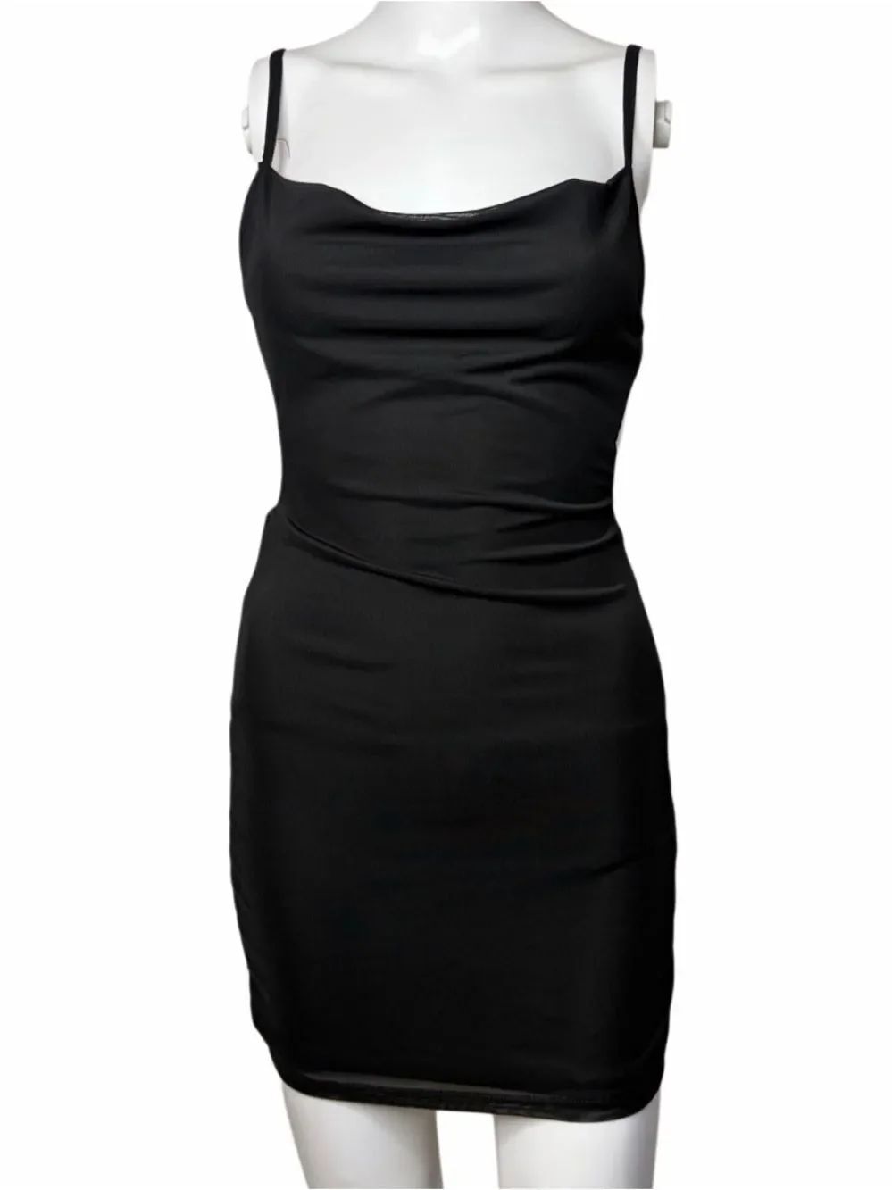 Garage Classic Black Cowl Neck Slip Dress Size XS